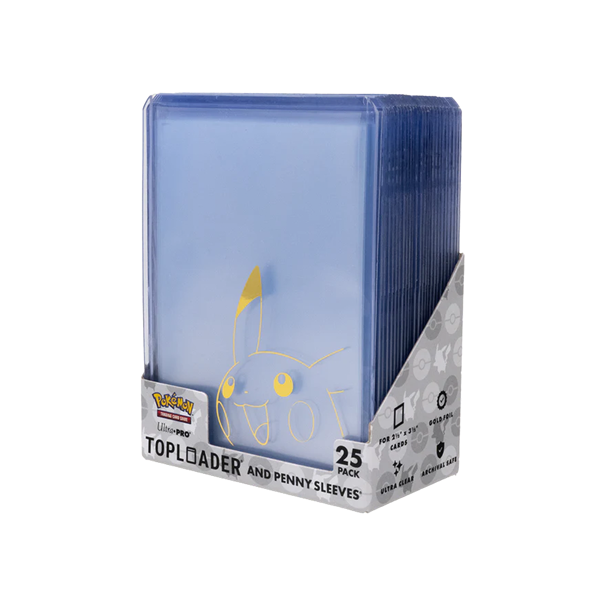 Pikachu TOPLOADER and PENNY SLEEVES Combo Pack for the Pokémon Trading Card Game