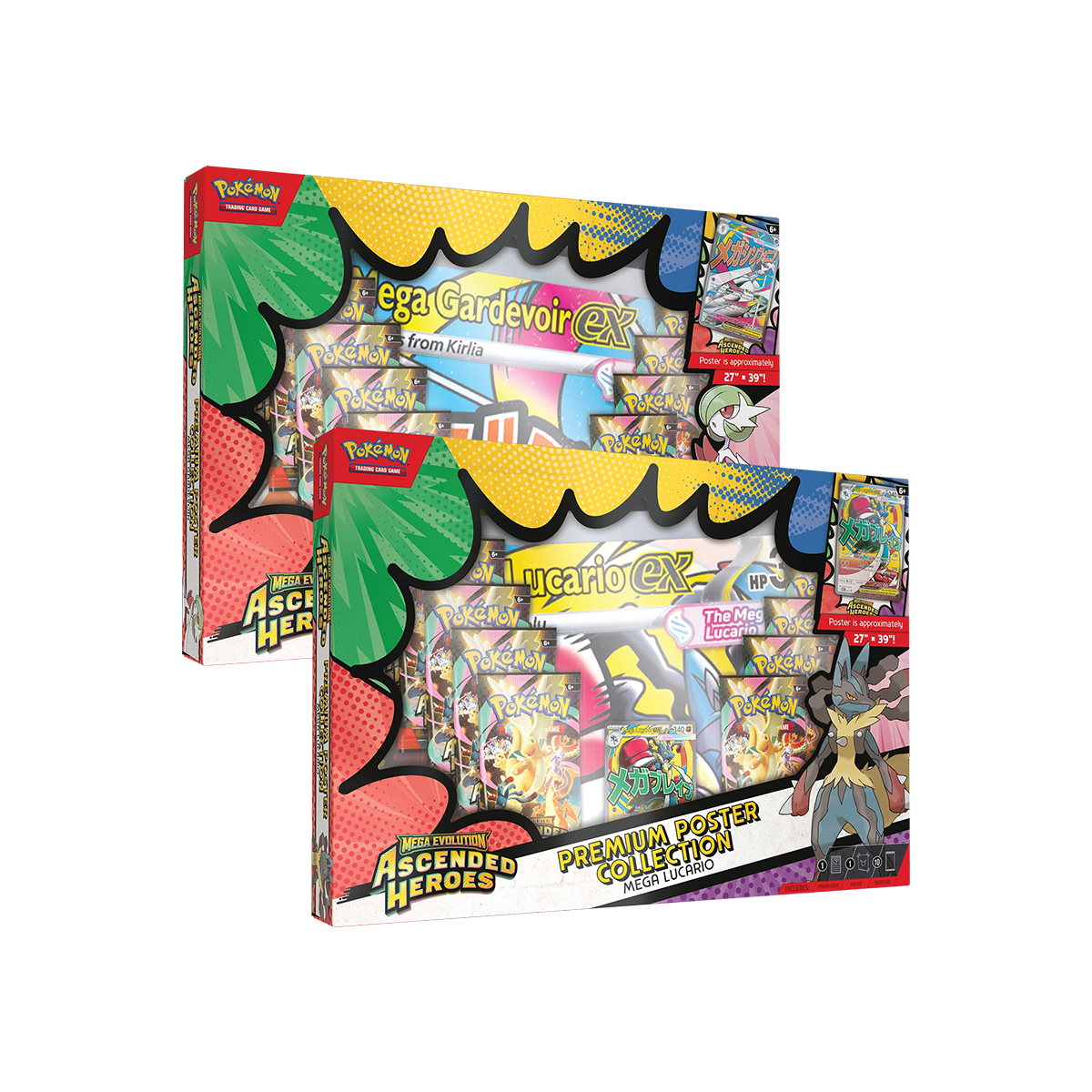 Pokémon TCG - Premium - Poster - Kollektion Mega - Entwicklung – Erhabene Helden - Cardmaniac.ch