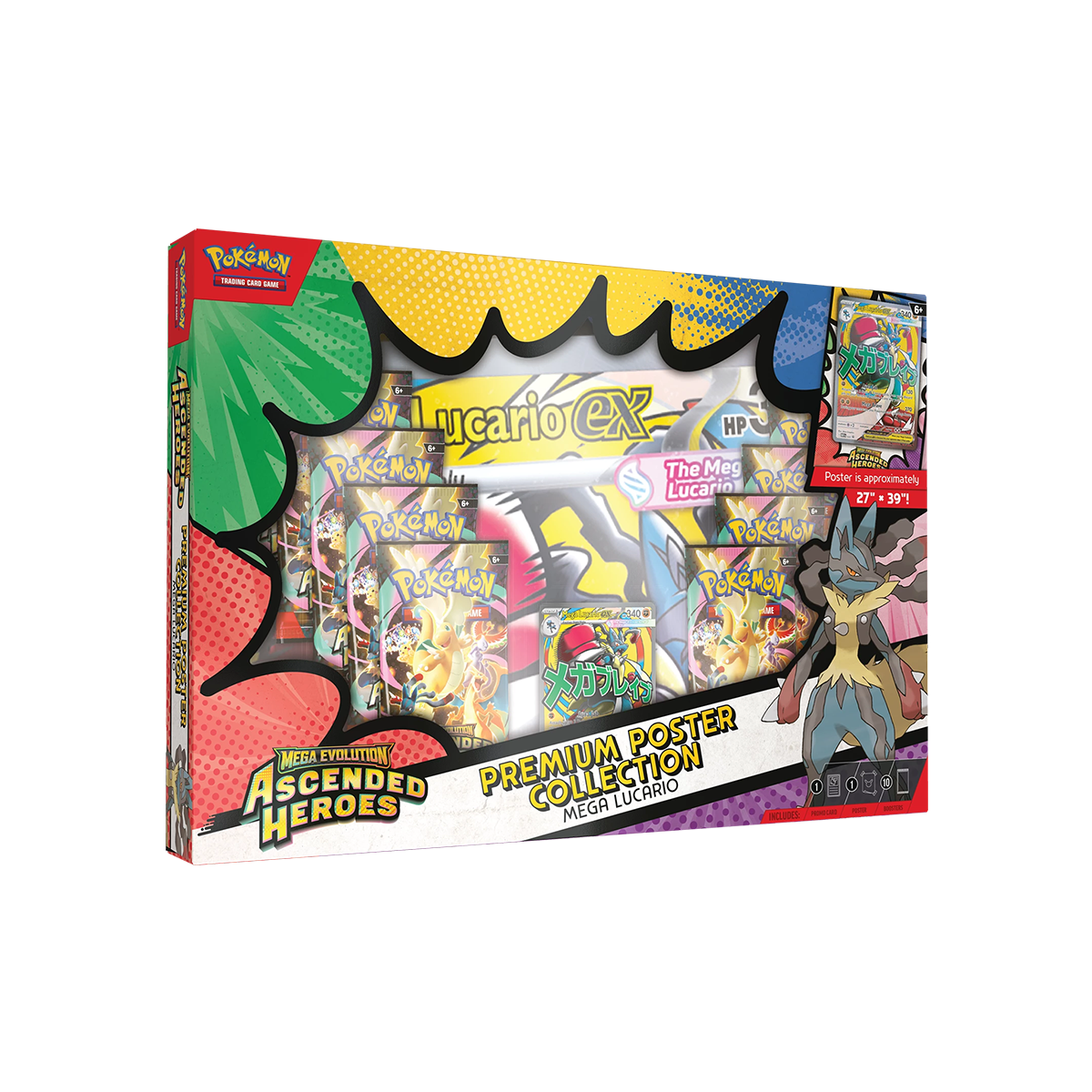 Pokémon TCG - Premium - Poster - Kollektion Mega - Entwicklung – Erhabene Helden - Cardmaniac.ch