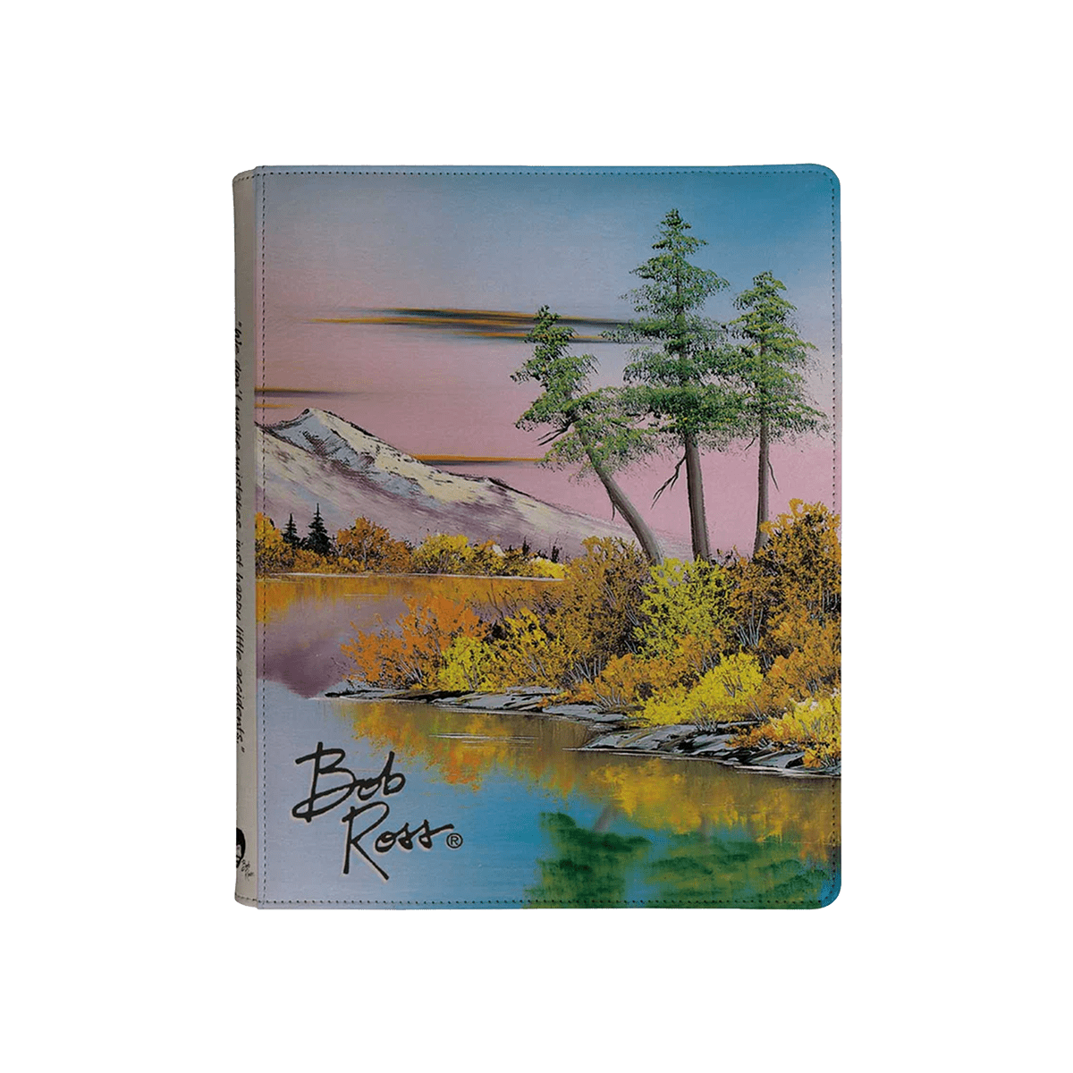 bob ross card binder Bob Ross Mighty Mountain Lake 9-Pocket Zippered PRO-Binder – Cardmaniac.ch