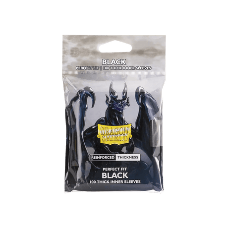 Dragon Shield Perfect Fit - Thick Inner Sleeves - Schwarz (Standardgrösse) - Cardmaniac.ch