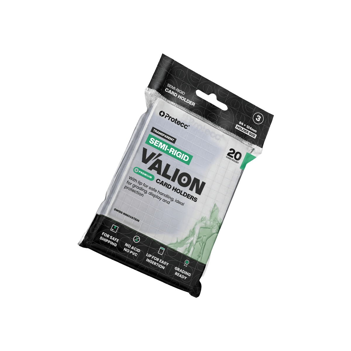 Protecc Valion Semi-Rigid Card Holder (20 Stk.) - Cardmaniac.ch