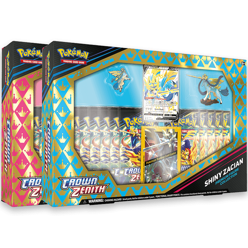 Pokémon TCG - Crown Zenith Premium Figure Collection - Shiny Zacian & Shiny Zamazenta - Cardmaniac.ch
